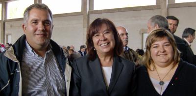 La ministra Cristina Narbona visita el pantano de Cueva Foradada