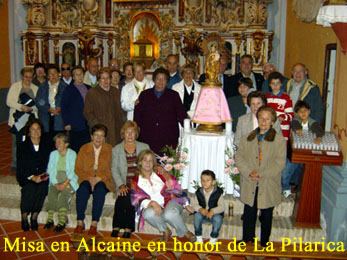 Alcaine celebra la festividad de la Virgen del Pilar