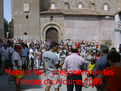 El acto del Pregón inaugural inicia las Fiestas de Alcaine 2009