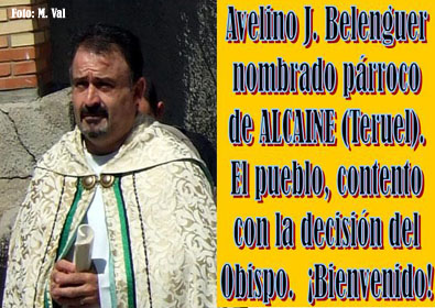 Alcaine cuenta con nuevo párroco: Avelino J. Belenguer
