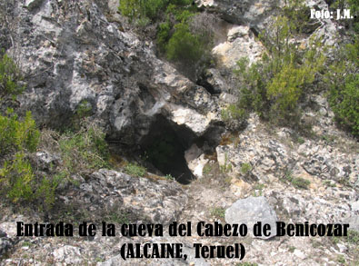 CAVIDADES DE ALCAINE (2): La cueva del cabezo de Benicozar