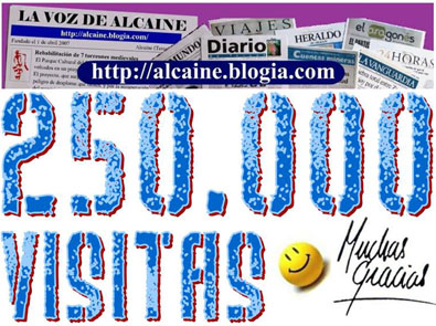 El blog La Voz de Alcaine supera las 250.000 visitas