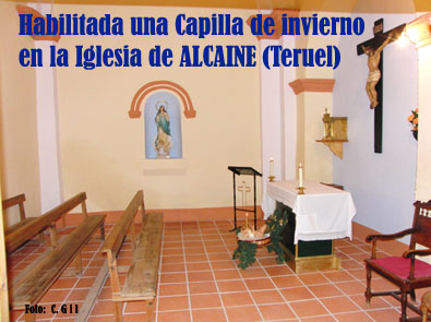Se habilita una nueva capilla de invierno en la Iglesia de Alcaine