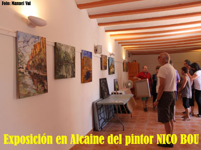 El pintor barcelonés Nico Bou expuso en Alcaine