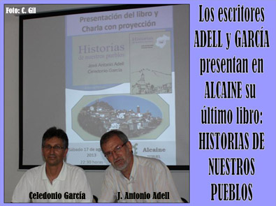 Alcaine acoge la presentación del libro HISTORIAS DE NUESTROS PUEBLOS
