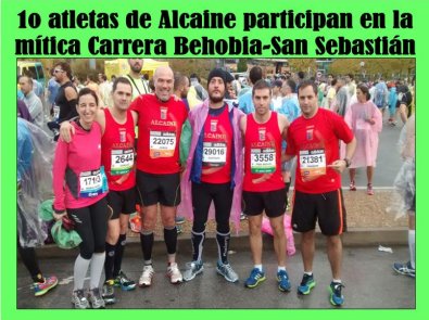 Todo un hito: 10 corredores alcaineses participaron en la 50ª edición de la Carrera Behobia-San Sebastián