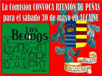 Convocada reunión de Peñas de Alcaine el sábado 30 de mayo