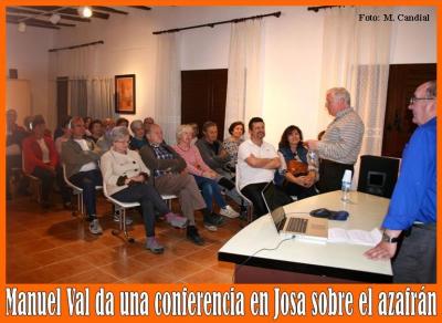Conferencia en Josa del alcainés Manuel Val sobre el cultivo del azafrán