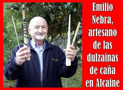 Emilio Nebra, artesano de las dulzainas de caña en Alcaine