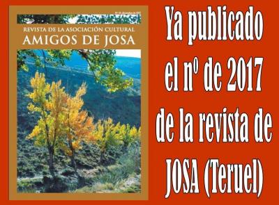 La Asociación Cultural Amigos de Josa publica su interesante revista anual
