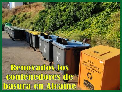 Alcaine casi cuadruplica el uso de contenedores de basura en el periodo de vacaciones de verano