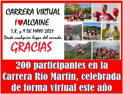 Alcaine celebra por segundo año, obligada por la pandemia, su Carrera de Montaña Río Martín de forma virtual